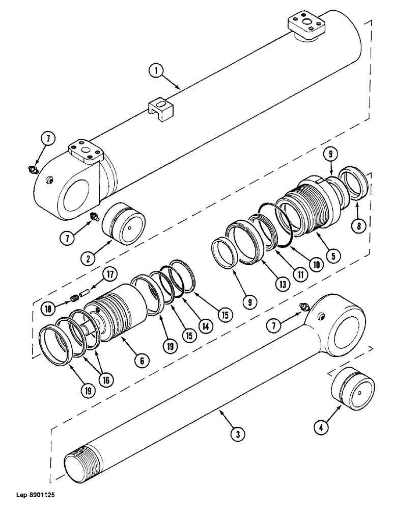 Схема запчастей Case 688C - (8G-070) - BOOM CYLINDER, IDENTIFICATION LETTER / LETTRE IDENTIFICATION (07) - HYDRAULIC SYSTEM