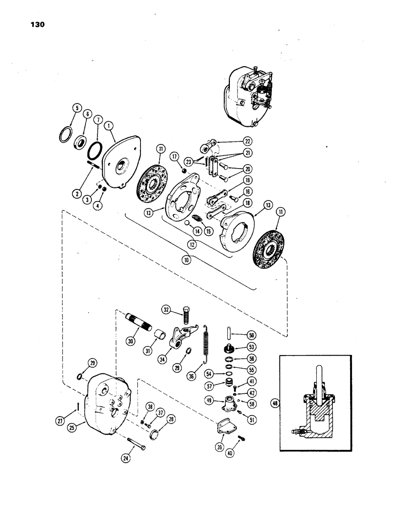 Схема запчастей Case 850 - (130) - HYDRAULIC BRAKES (03) - TRANSMISSION