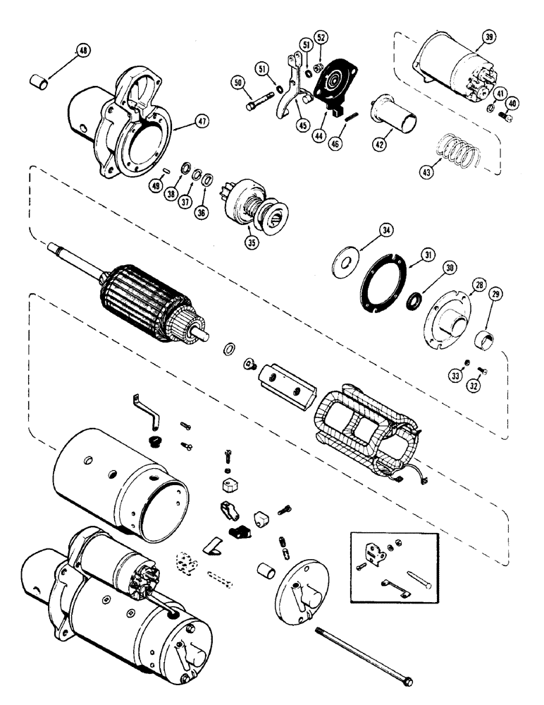 Схема запчастей Case 430CK - (057M) - A39839 STARTER, (188) DIESEL ENGINE 