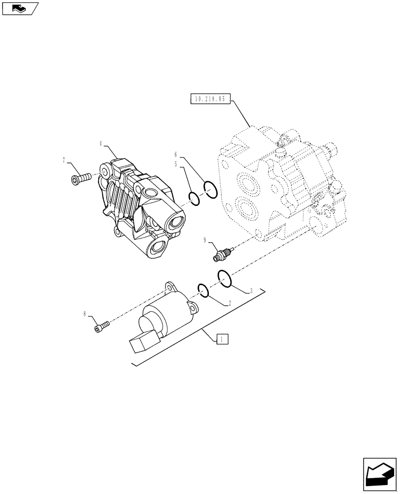 Схема запчастей Case F4DFE613B A004 - (10.218.06) - INJECTION PUMP - COMPONENTS (10) - ENGINE