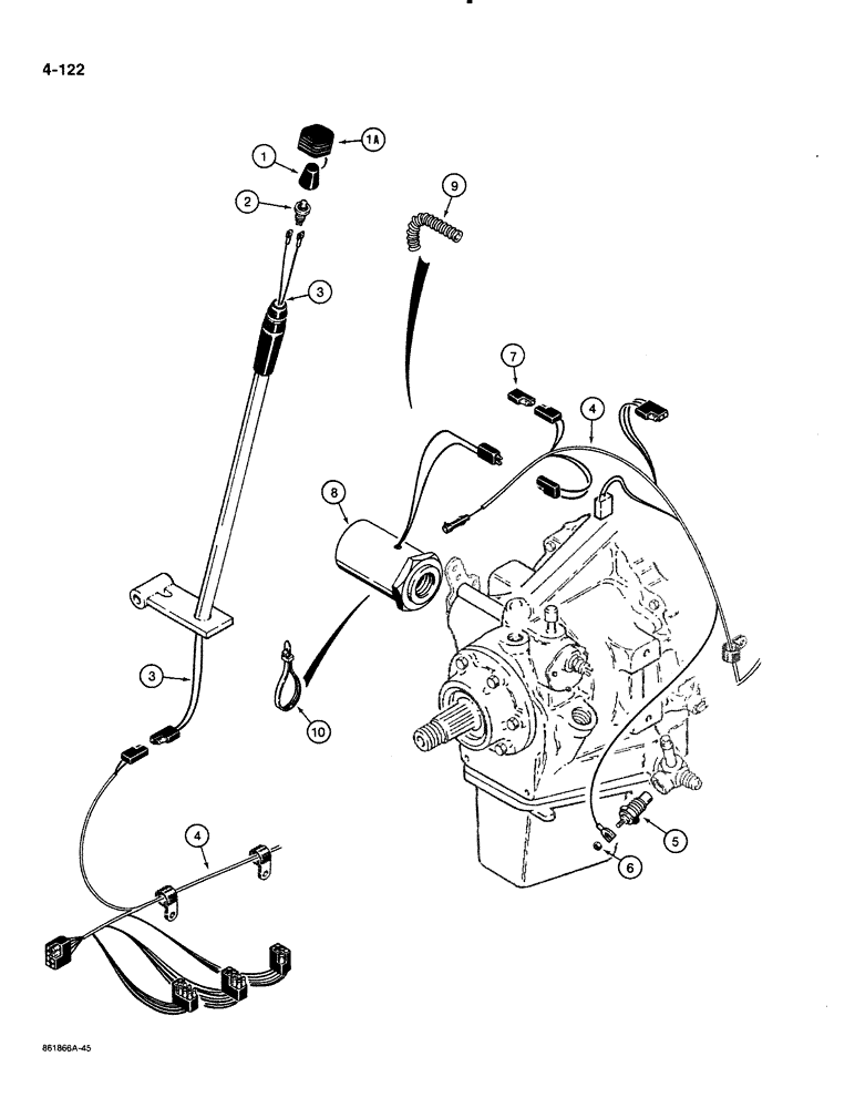 Схема запчастей Case 580K - (04-122) - POWER SHUTTLE ELECTRICAL CIRCUIT (04) - ELECTRICAL SYSTEMS