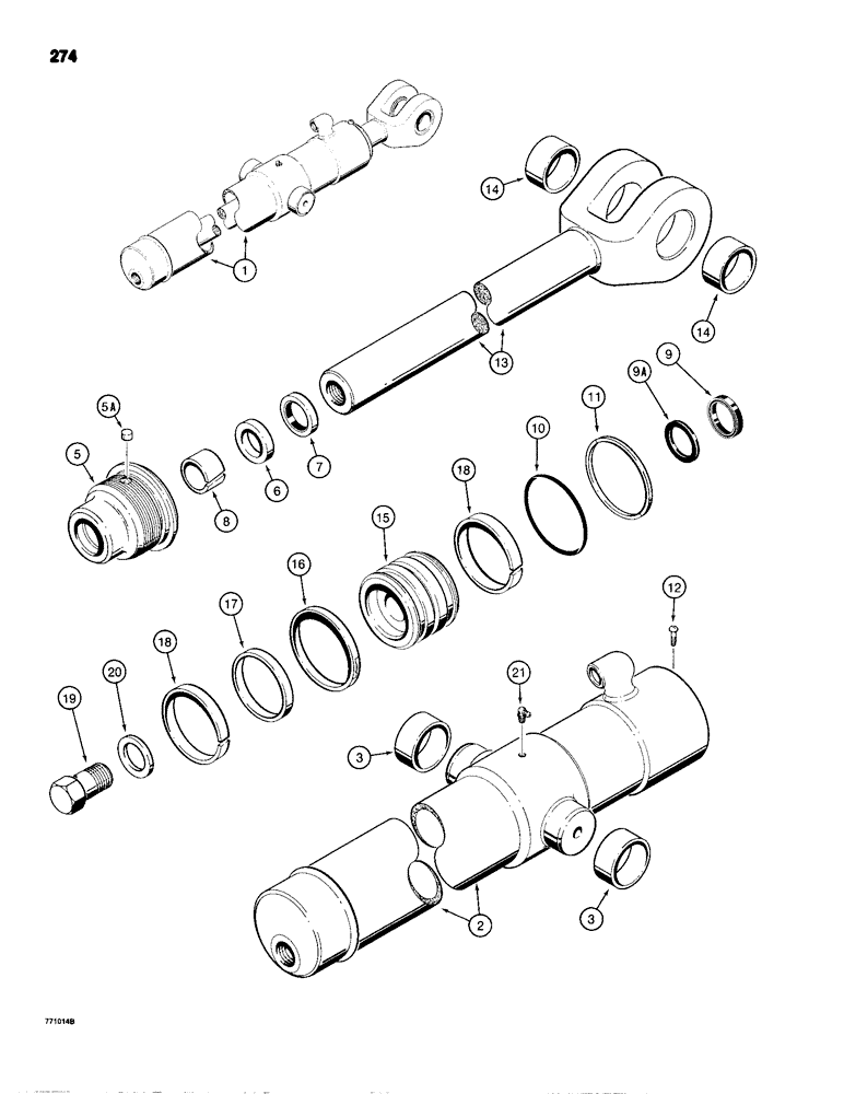 Схема запчастей Case 680H - (274) - G101220 LOADER BUCKET CYLINDERS (08) - HYDRAULICS