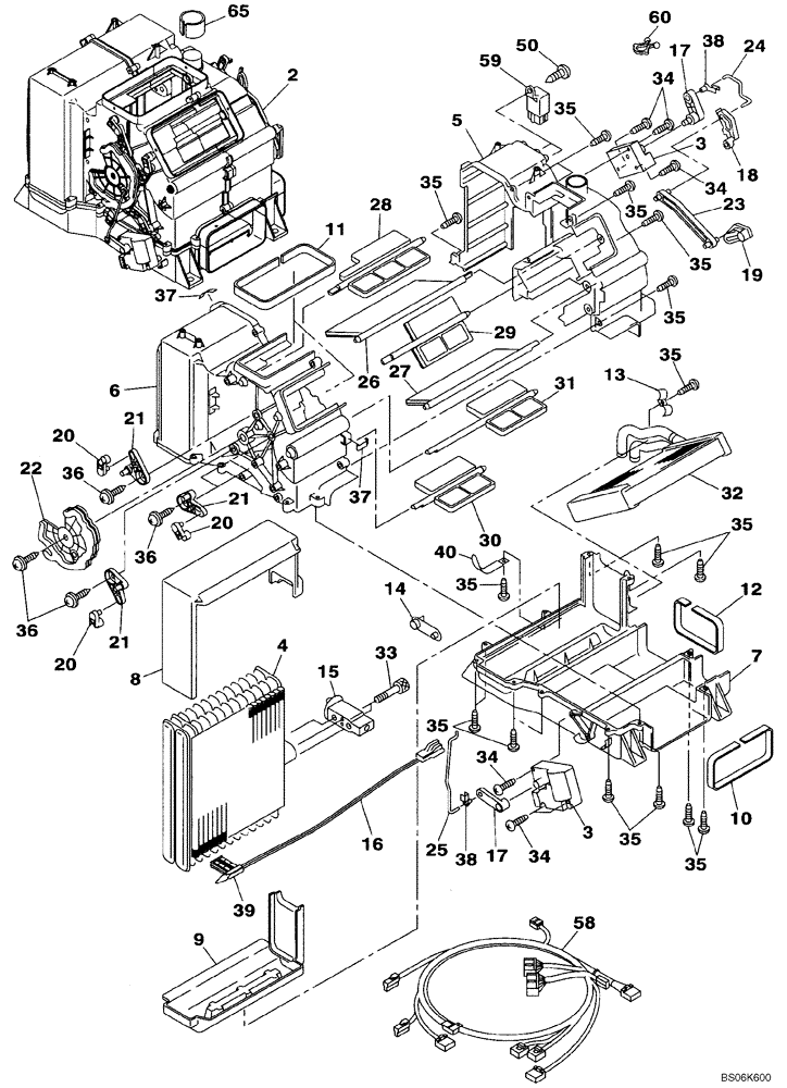 Схема запчастей Case CX700B - (09-38) - AIR CONDITIONING SYSTEM (09) - CHASSIS