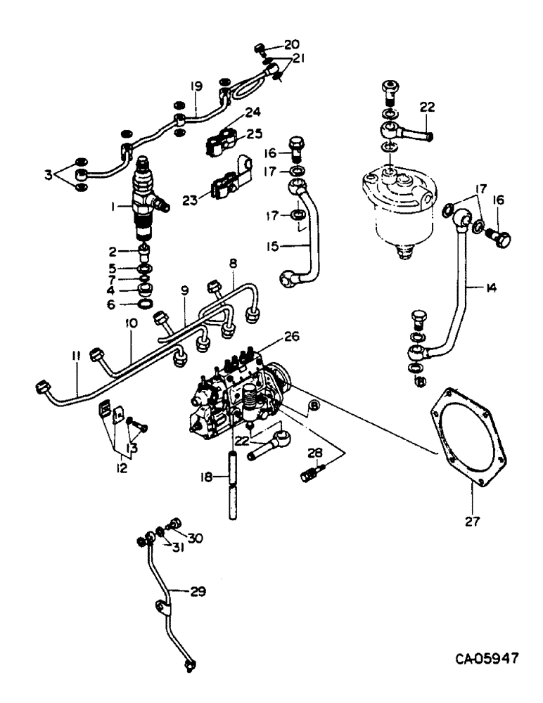 Схема запчастей Case 4155 - (12-13) - POWER, FUEL INJECTION (04) - Drive Train