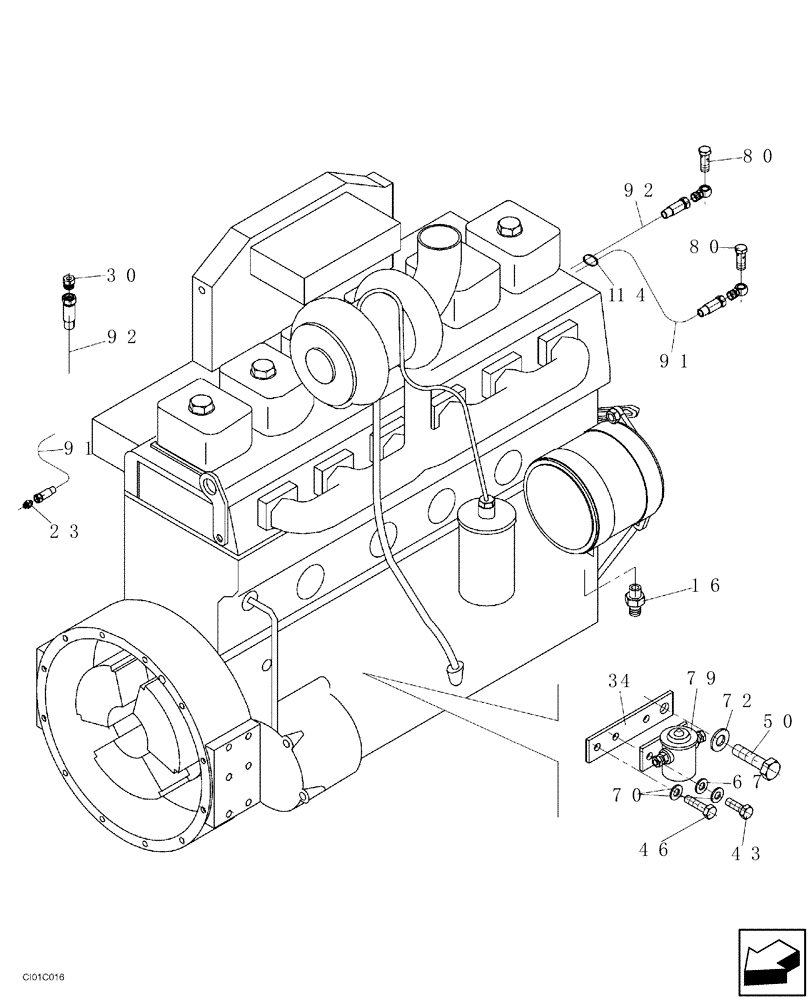 Схема запчастей Case SV216 - (03-001-00[01]) - FUEL SYSTEM (03) - FUEL SYSTEM