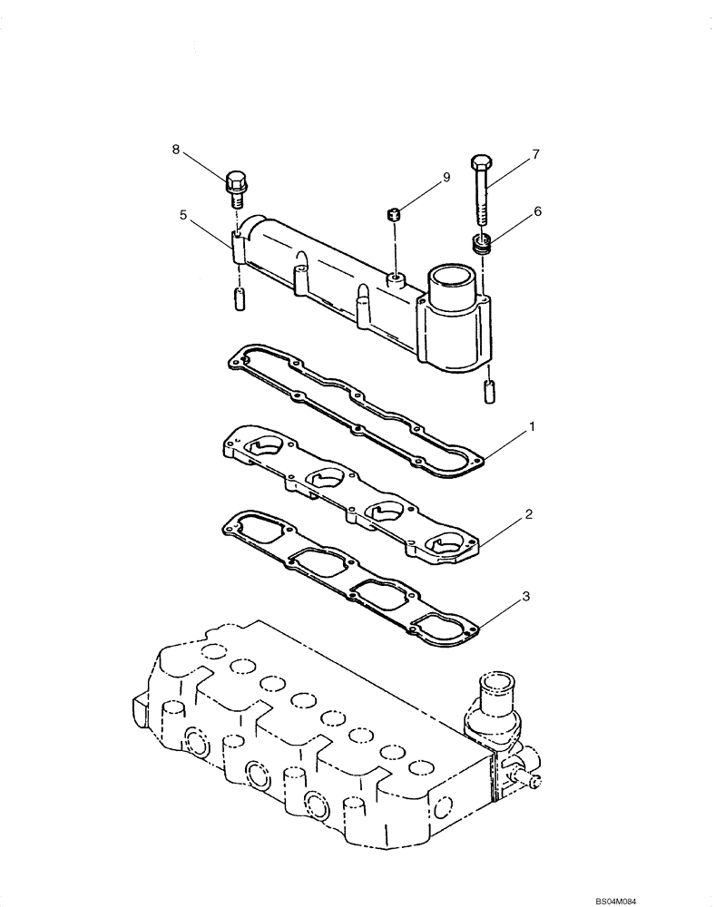 Схема запчастей Case SV185 - (10.254.04) - INTAKE MANIFOLD (10) - ENGINE