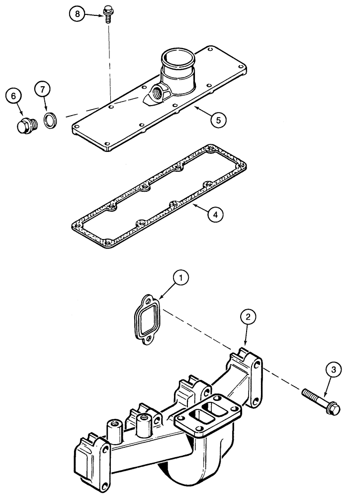 Схема запчастей Case 960 - (02-09) - MANIFOLDS (02) - ENGINE