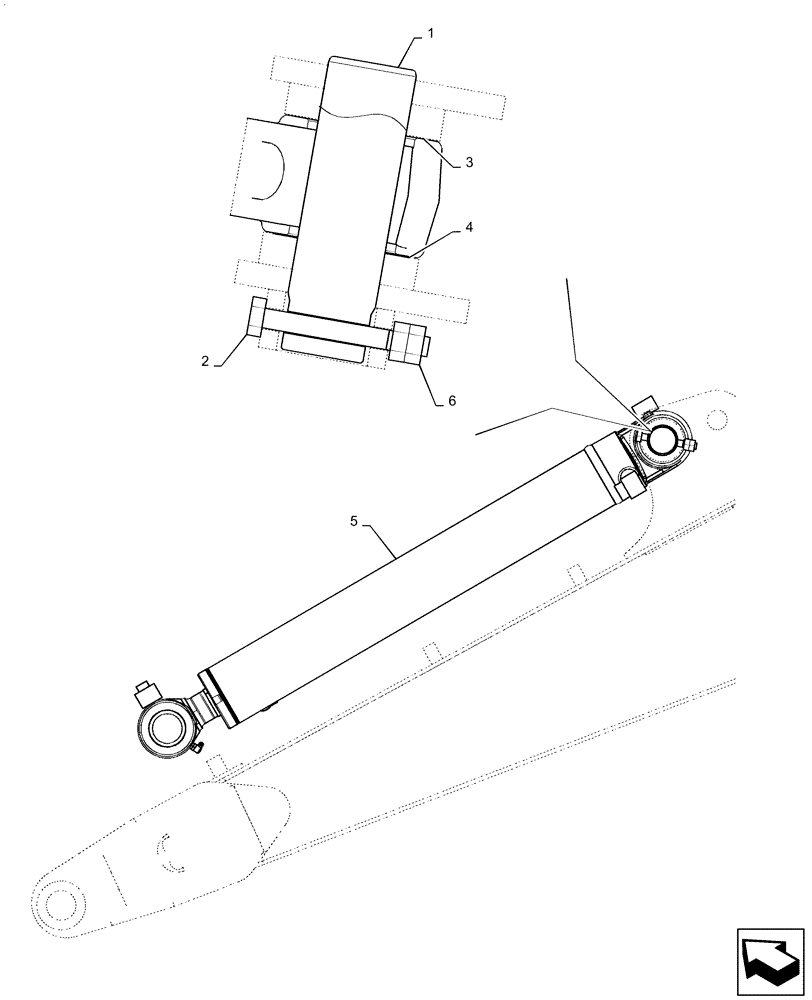 Схема запчастей Case CX36B - (03-004[03]) - CYLINDER INSTALL, ARM - SN PX15-21158 - 22322 (35) - HYDRAULIC SYSTEMS