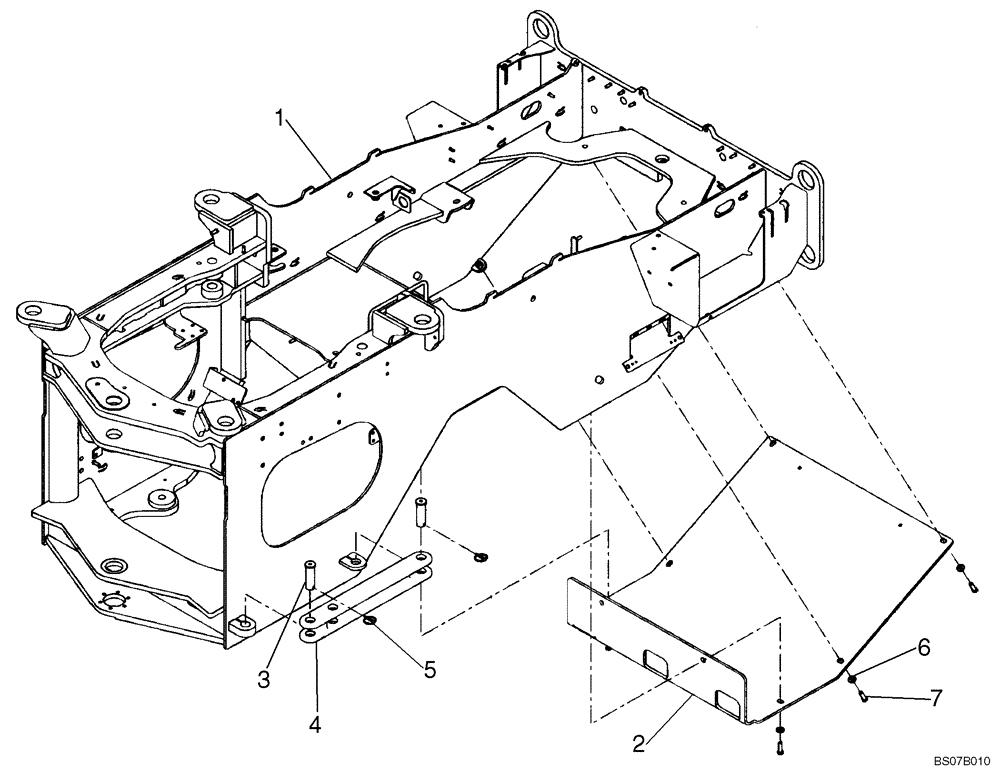 Схема запчастей Case 521D - (09-12B) - FRAME - REAR CHASSIS - IF USED (09) - CHASSIS