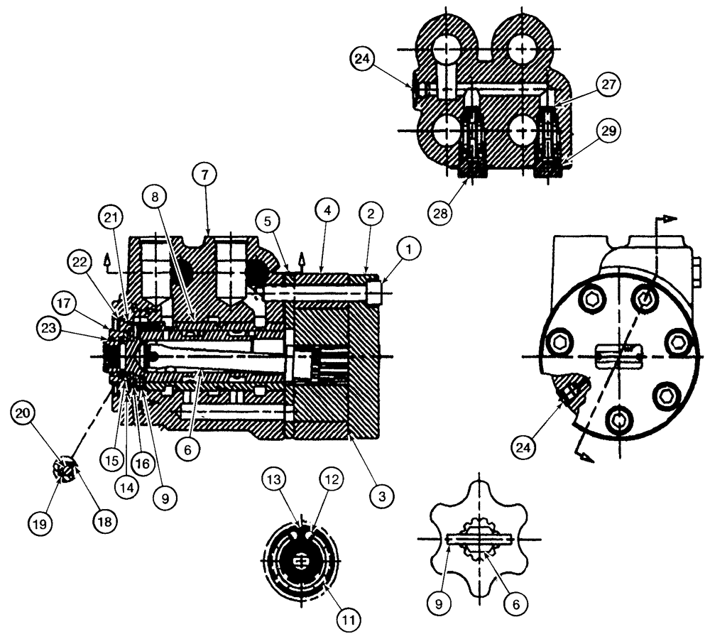 Схема запчастей Case 921C - (05-02) - VALVE ASSY STEERING CONTROL (05) - STEERING