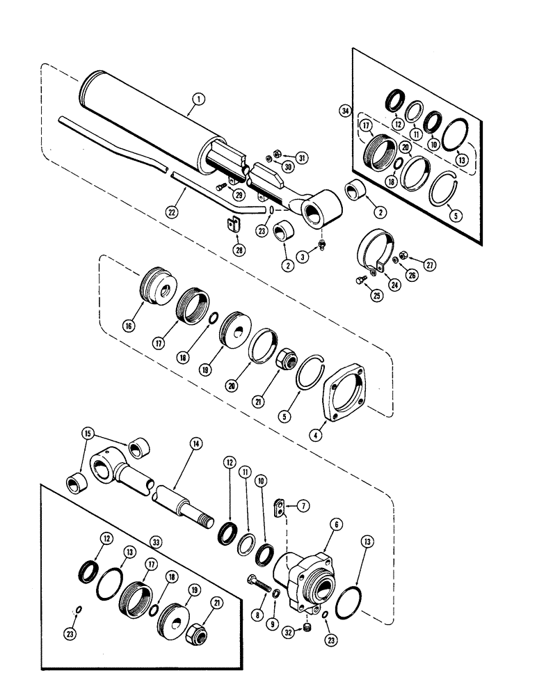 Схема запчастей Case W5 - (118) - TILT CYLINDERS (08) - HYDRAULICS