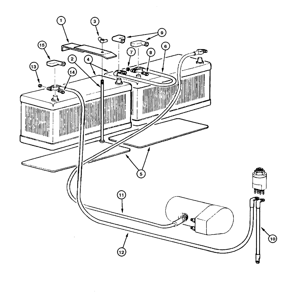 Схема запчастей Case 865 - (04.12[00]) - ELECTRIC SYSTEM - BATTERY (04) - ELECTRICAL SYSTEMS