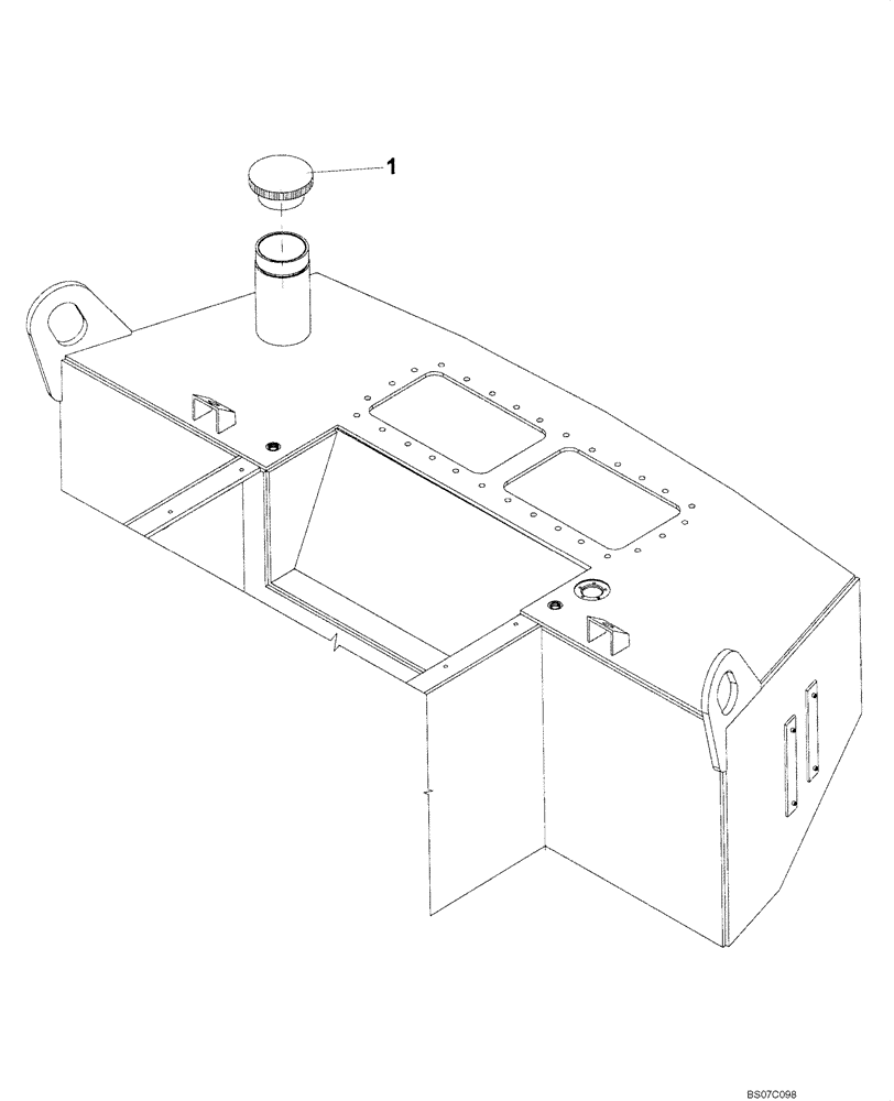 Схема запчастей Case SV208 - (03-01[01]) - CAP, FUEL TANK (GROUP 90) (ND107486) (03) - FUEL SYSTEM