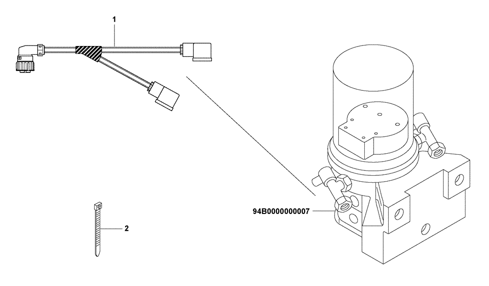 Схема запчастей Case 330B - (67A00001712[001]) - WIRE HARNESS, AUTOMATIC GREASING (87561416) (13) - Electrical System / Decals