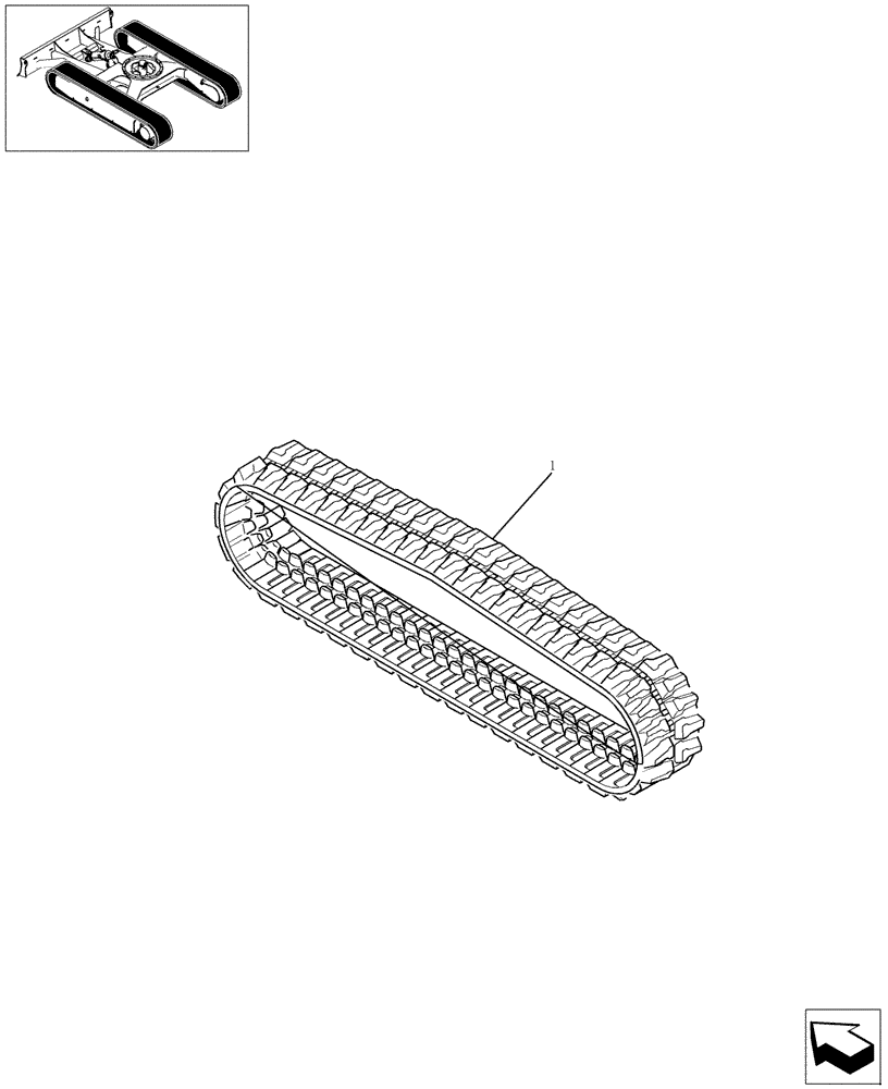 Схема запчастей Case CX31B - (391-01[1]) - RUBBER SHOE ASSY - INSULATED TYPE (48) - TRACKS & TRACK SUSPENSION