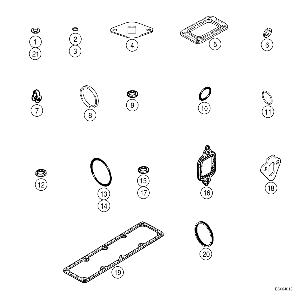 Схема запчастей Case 1840 - (02-44) - GASKET KIT - 4T-390 EMISSIONS CERTIFIED ENGINE, USE WITH M4K ENGINE P/N 87456403 (02) - ENGINE