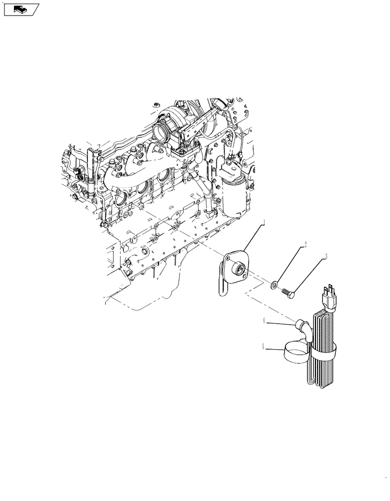 Схема запчастей Case 721F - (10.001.04) - ENGINE - CYLINDER BLOCK HEATER (10) - ENGINE