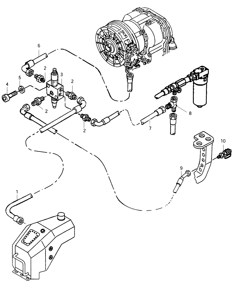 Схема запчастей Case 325 - (3.436[04]) - HYDRAULIC SYSTEM - DIFFERENTIAL LOCK (09) - Implement / Hydraulics / Frame / Brakes