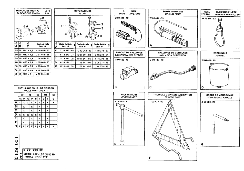 Схема запчастей Case 75C - (L00 B01.0) - TOOLS - TOOL KIT (05) - UPPERSTRUCTURE CHASSIS