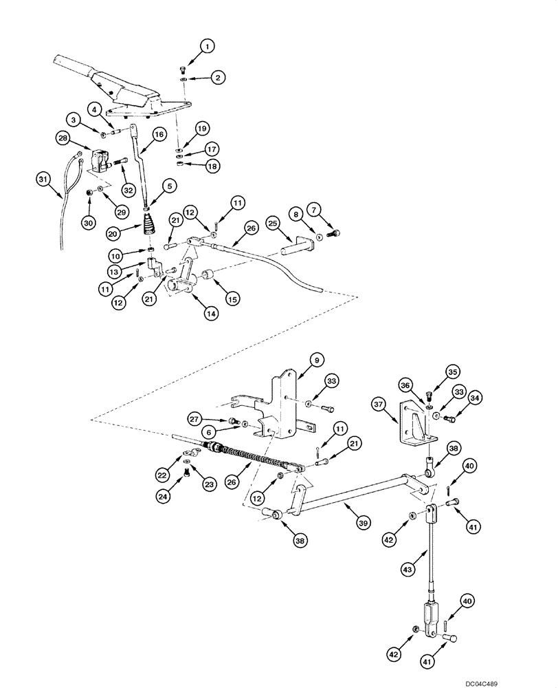 Схема запчастей Case 845 - (07.01[00]) - PARKING BRAKE ASSEMBLY (07) - BRAKES