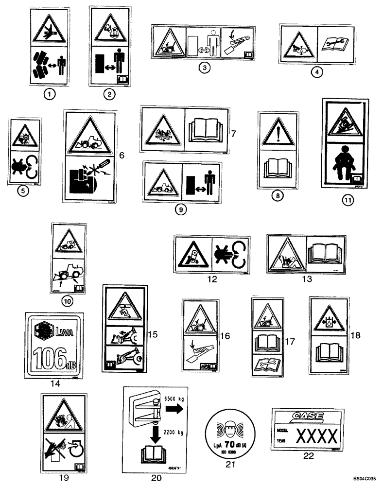 Схема запчастей Case 521D - (09-64) - DECALS - EUROPE (09) - CHASSIS