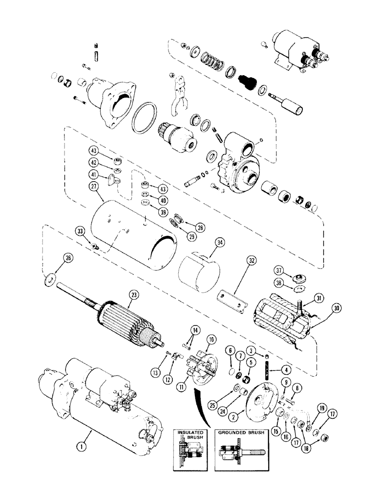 Схема запчастей Case 980 - (040) - R26137 STARTER, (504BDT) DIESEL ENGINE (06) - ELECTRICAL SYSTEMS