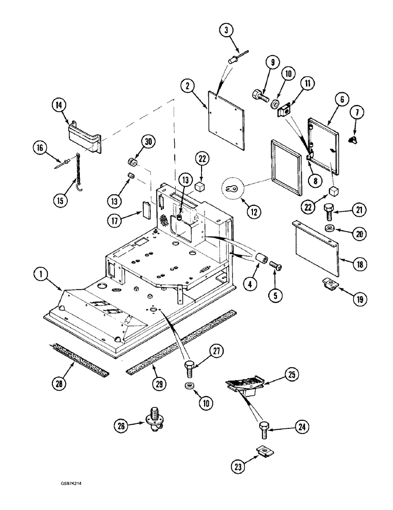 Схема запчастей Case 888 - (9D-06) - OPERATOR COMPARTMENT, ACCESS DOOR AND COVERS, P.I.N. 15629 AND AFTER, P.I.N. 106807 AND AFTER (09) - CHASSIS