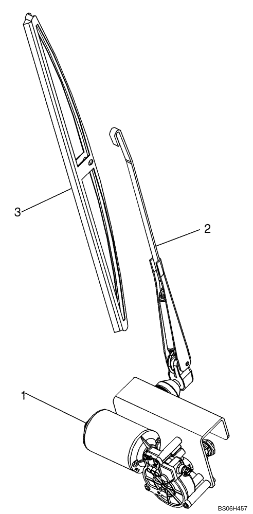 Схема запчастей Case 750K - (04-23) - WIPER, FRONT - CAB (04) - ELECTRICAL SYSTEMS