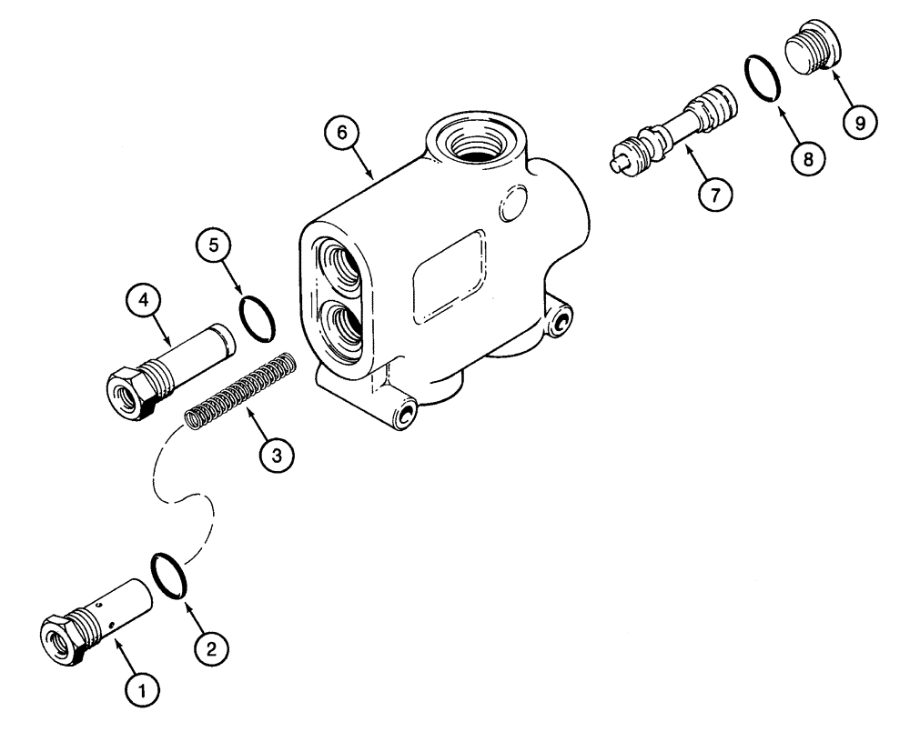 Схема запчастей Case 460 - (5-12) - PRIORITY FLOW DIVIDER VALVE ASSEMBLY, H672904 (05) - STEERING