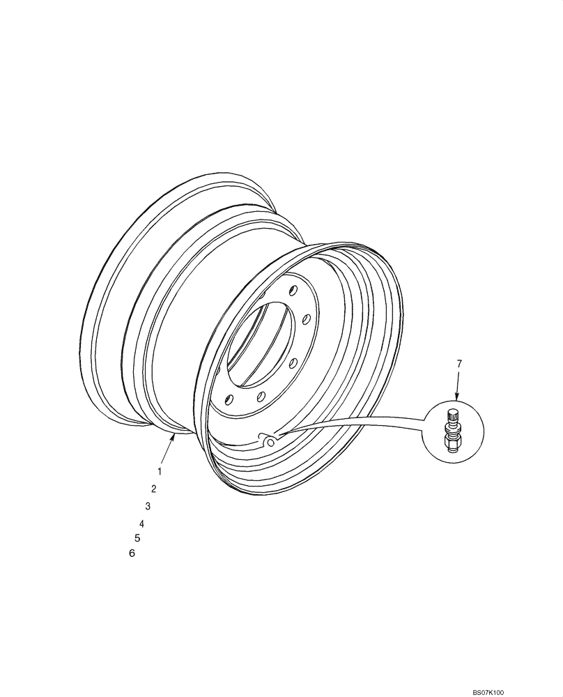 Схема запчастей Case 440 - (06-26A) - WHEELS (06) - POWER TRAIN