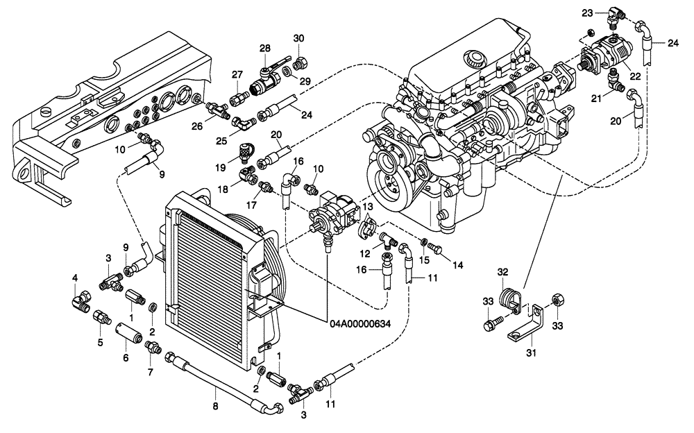 Схема запчастей Case 340 - (47A00001766[001]) - FAN - DRIVE (09) - Implement / Hydraulics / Frame / Brakes