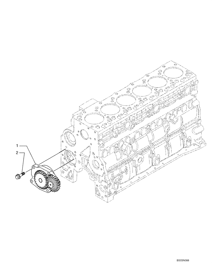 Схема запчастей Case 721D - (02-14) - OIL PUMP - ENGINE (02) - ENGINE