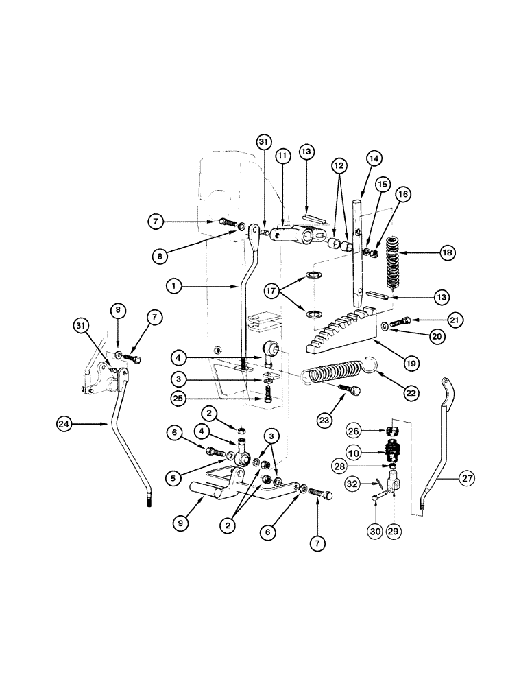 Схема запчастей Case 885 AWD - (09-014[01]) - OPERATORS CONSOLE LEVERS (09) - CHASSIS