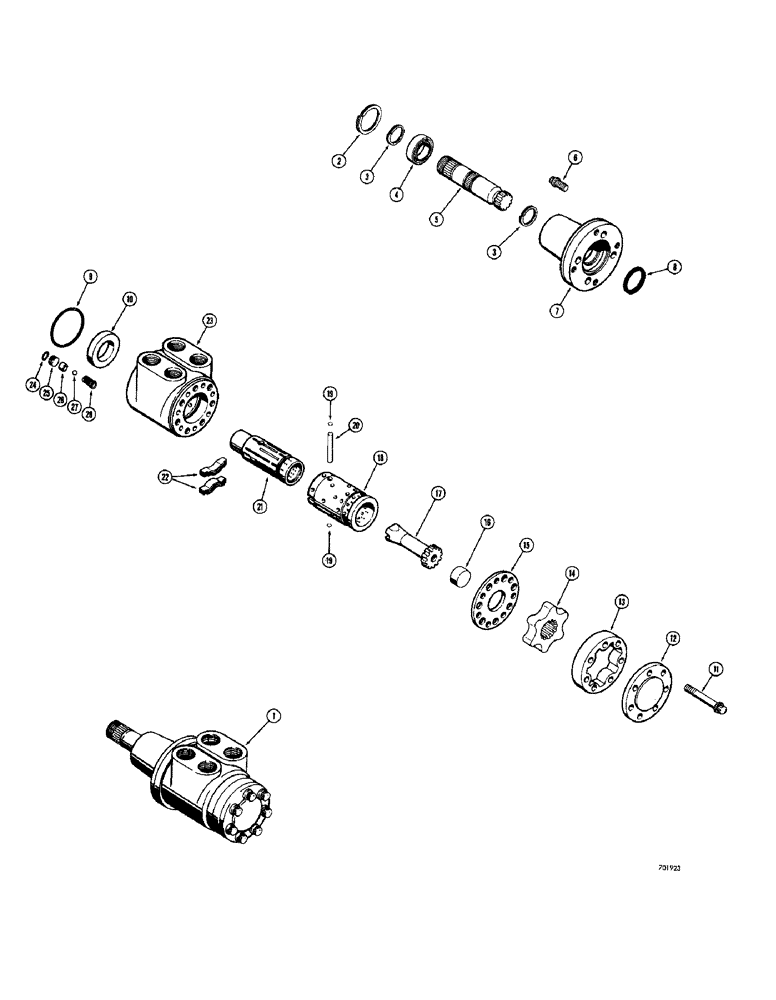 Схема запчастей Case 780 - (154) - L17162 STEERING CONTROL VALVE (05) - STEERING