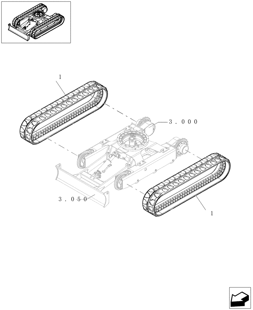 Схема запчастей Case CX16B - (5.0001[01]) - RUBBER CRAWLER ASSY - 955200020 (48) - TRACKS & TRACK SUSPENSION