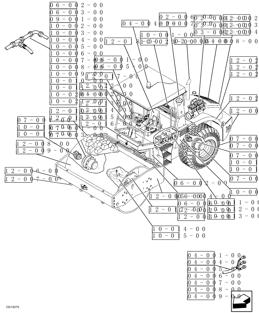 Схема запчастей Case SV208 - (00-002-00[01]) - COMPONENT INDEX - CANOPY (00) - PICTORIAL INDEX