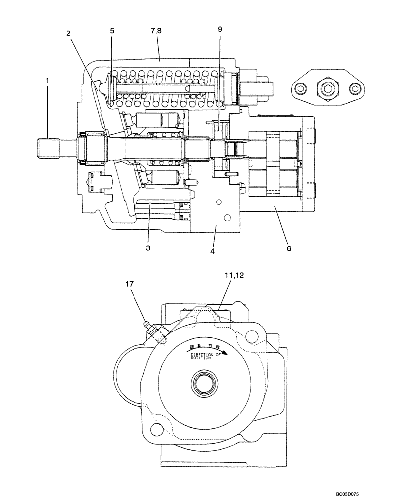 Схема запчастей Case CX31 - (08-22[00]) - PUMP ASSY (08) - HYDRAULICS