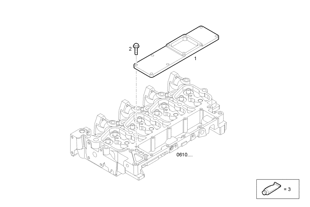 Схема запчастей Case F4GE9454K J604 - (0710.173) - INTAKE MANIFOLD 