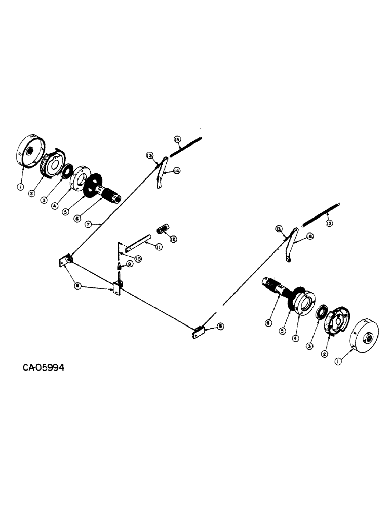 Схема запчастей Case 4150 - (04-02) - BRAKES, PARK BRAKE, LOADER (5.1) - BRAKES