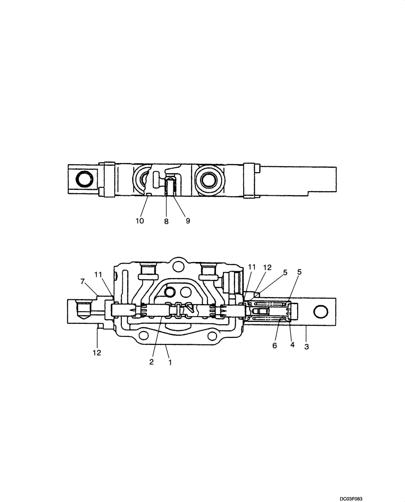 Схема запчастей Case CX14 - (08-24[00]) - VALVE ASSY - BOOM (08) - HYDRAULICS