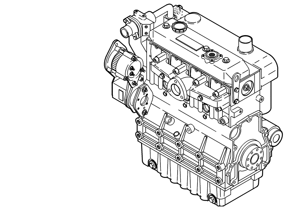 Схема запчастей Case 221D - (95.000[001]) - ENGINE 704-30 46,5 (S/N 581101-UP) (10) - ENGINE