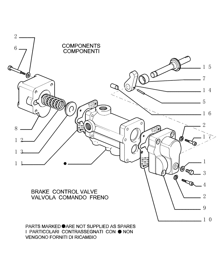 Схема запчастей Case 1850K LT - (2.304[04]) - BRAKE CONTROLS (04) - UNDERCARRIAGE