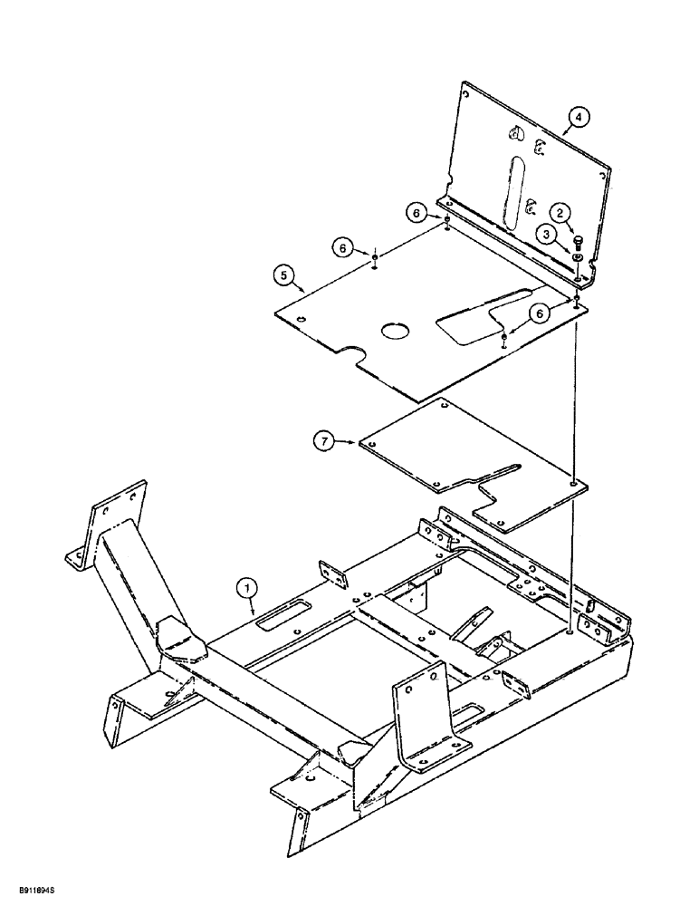 Схема запчастей Case 860 - (9-008) - FLOORMAT (09) - CHASSIS/ATTACHMENTS