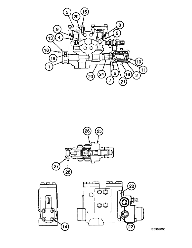 Схема запчастей Case 9040B - (8-179C) - LOAD HOLDING OPTION, ARM CYLINDER HOLDING VALVE ASSEMBLY, MODELS WITH LONG REACH (08) - HYDRAULICS