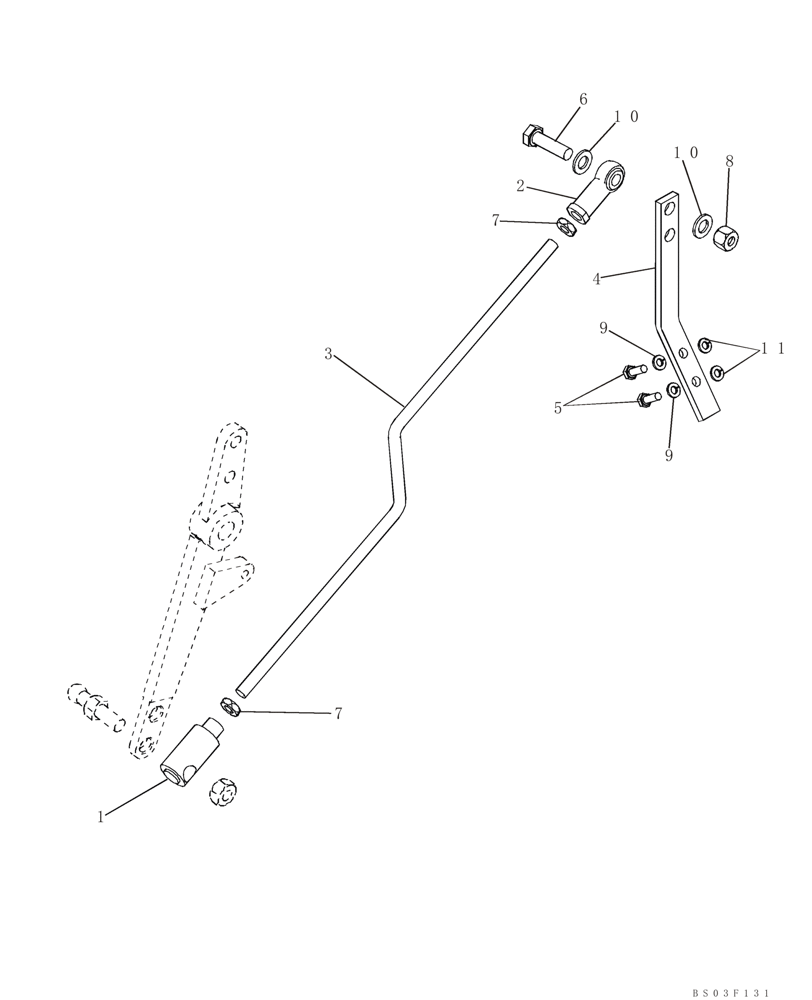 Схема запчастей Case 750K - (03-02A) - CONTROLS, THROTTLE - LINKAGE AT ENGINE (03) - FUEL SYSTEM