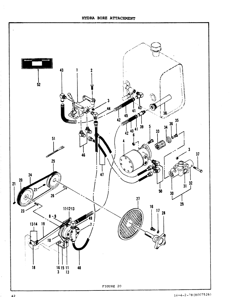 Схема запчастей Case DAVIS - (42) - HYDRA-BORE ATTACHMENT 