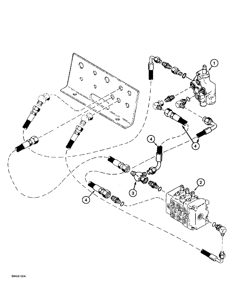 Схема запчастей Case 860 - (8-129E) - CRUMBER HYDRAULIC CIRCUIT FOR REVERSE QUAD OPTION (08) - HYDRAULICS