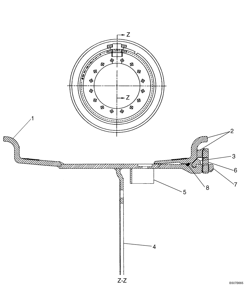 Схема запчастей Case 821E - (06-39) - WHEELS (06) - POWER TRAIN