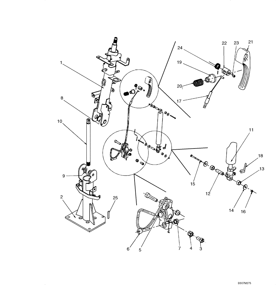 Схема запчастей Case 821E - (05-02) - CAB/CANOPY - STEERING COLUMN (76303625) BEFORE BUILD DATE 5-31-10 (05) - STEERING