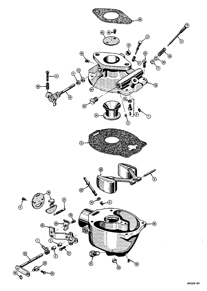 Схема запчастей Case 310E - (012) - MARVEL-SCHEBLER CARBURETOR (02) - FUEL SYSTEM